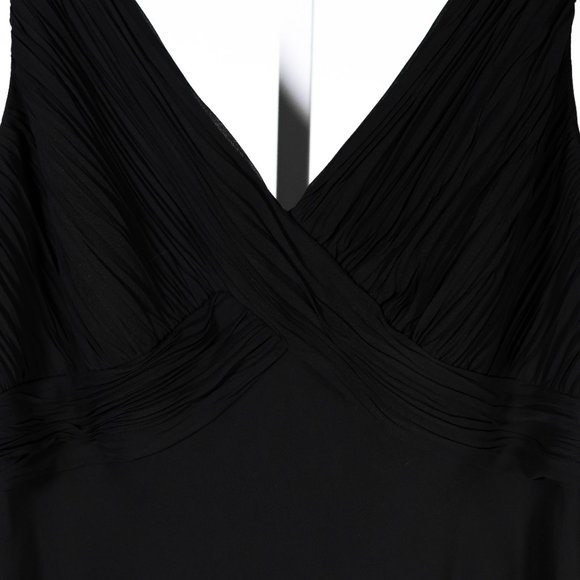 Chaps Ralph Lauren Women's Dress Black V-Neck Pleated Cocktail Party Wedding 12 - Picture 4 of 9